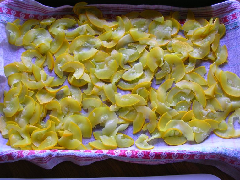 Blanched zucchini for quiche