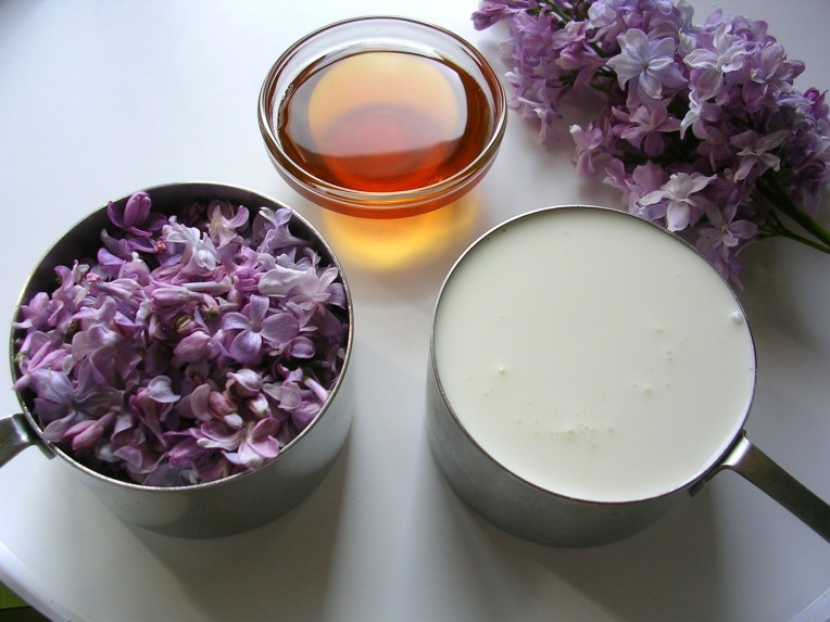 Lilac parfait ingredients