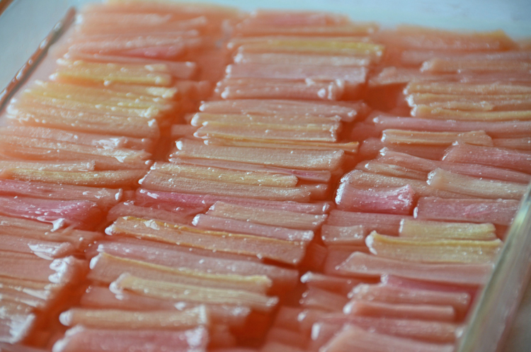 Forced rhubarb sauce